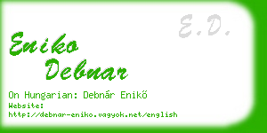 eniko debnar business card